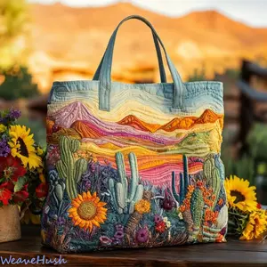 Bohemian 3D Digital Chicken Print Canvas Tote Bag, Stylish Lightweight Durable Handbag for Women, Spacious Cute Chicken Shopper Bag for Daily Use, Shopping, Beach, Travel & Work