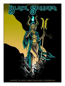 Black Sabbath Camden NJ Concert Poster 2016