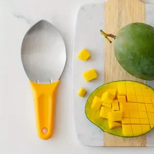 1pc Multifunctional Fruit Spoon Mango Slicer Cutter Watermelon Cutting Knife Avocado Dicing Tools Mango Diced Scoop Kitchen Gadgets