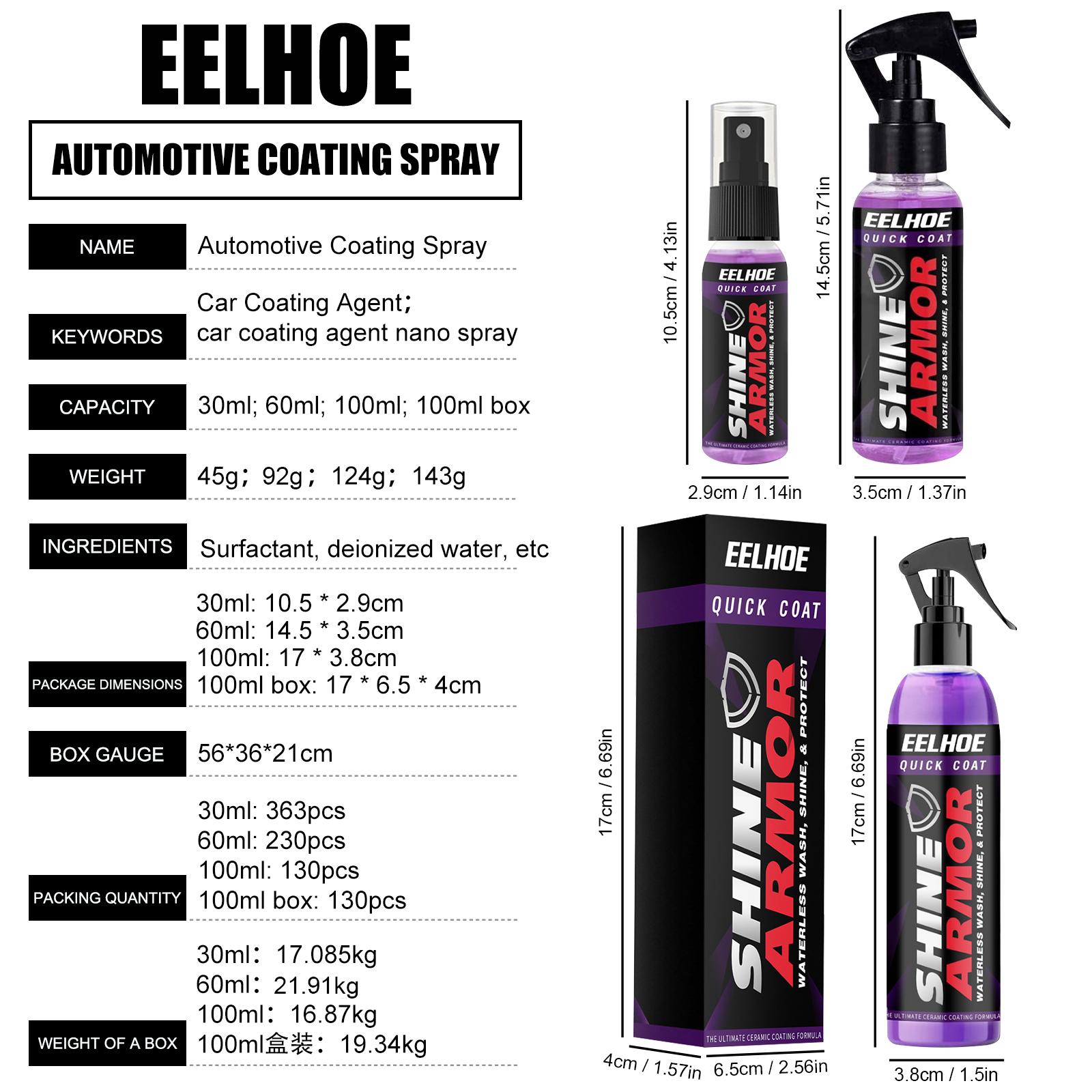 EELHOE Purple Coating (30ml) Hand-Sprayed Wax Microcrystalline Automotive Coating Agent, Spray Coating Automotive Nano Coating Agent