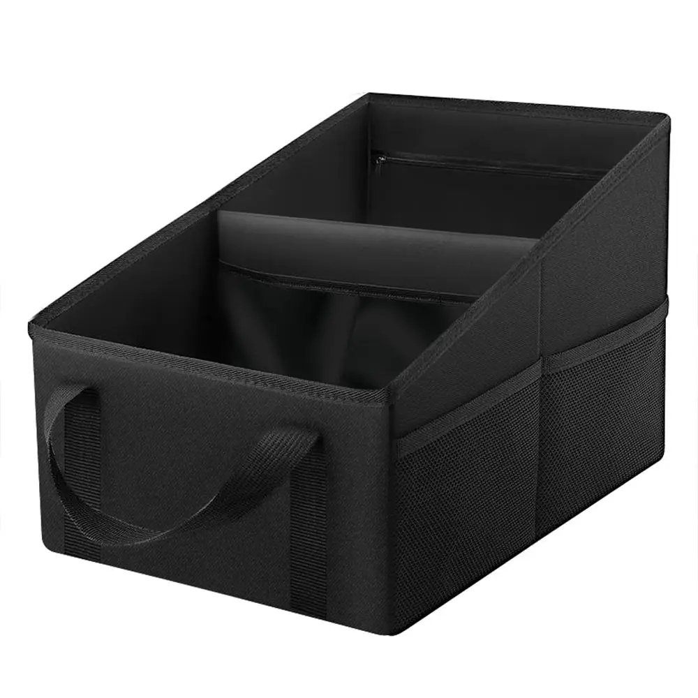Car Organizer, Automotive Storage Box with Divide & Handle, Multifunctional Sundries Organizer for Front & Back Seat & Floor, Car Storage Accessories