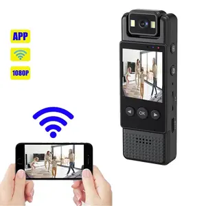 1080P WiFi Mini Body Camera: Night Vision、Wearable Design、IP67—Ideal for Outdoor & Work Use，Captures Clear Footage，Easy to Sync with Phone
