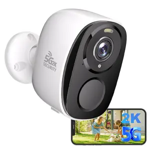 Rraycom 2Pack Security Cameras Outdoor Wireless,2K 5G/2.4GHz Battery Powered Camera for Home Security, Cloud/SD, No Monthly Fee, AI Motion Detection, Color Night Vision,2-Way Audio, Works w/Alexa