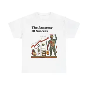 The Anatomy Of Success Unisex Heavy Cotton Tee - Classic Fit, Crewneck - Man, Streetwear, Shortsleeve, Casual, Menswear, Top, Tropical, Tshirt