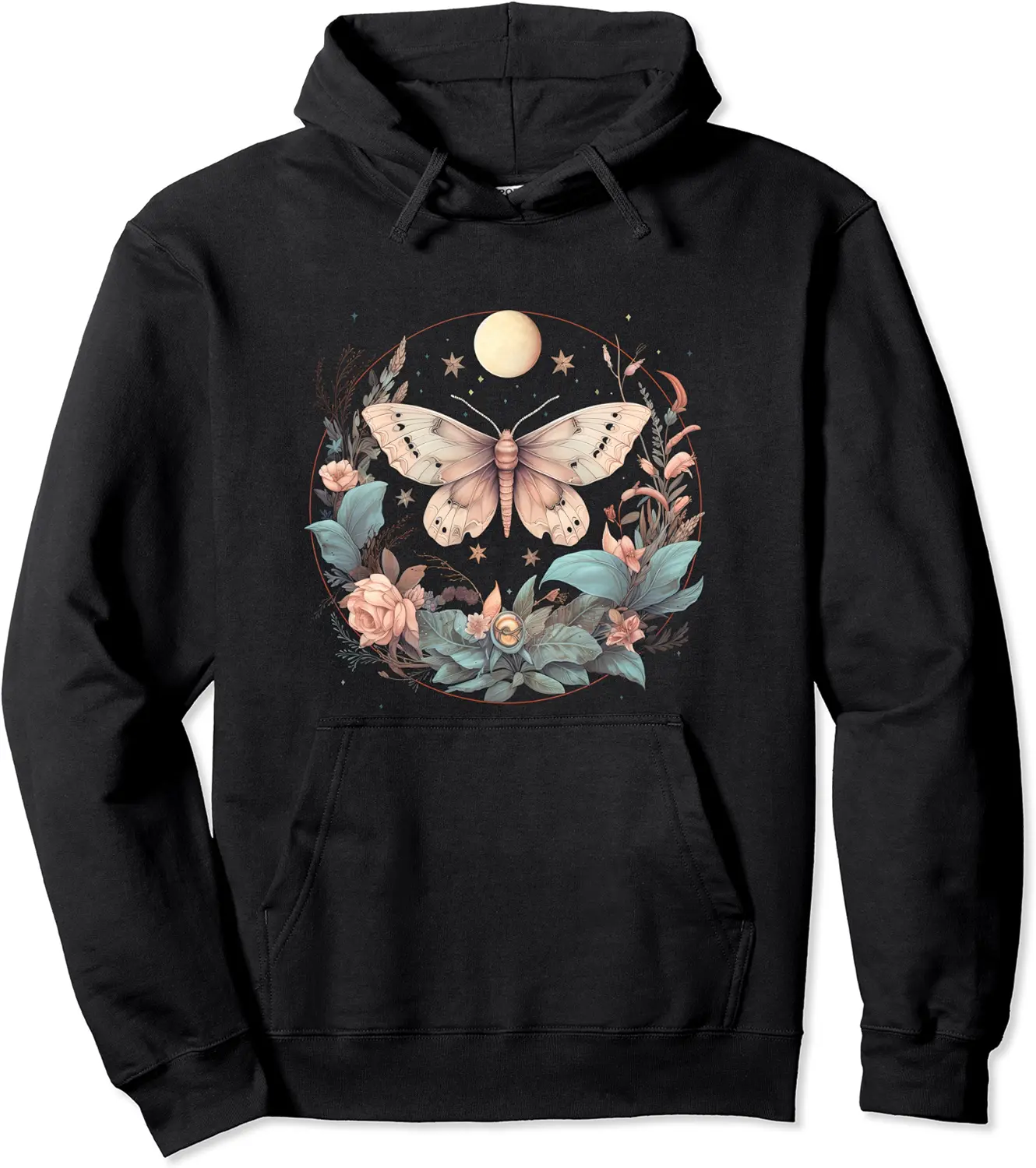 Luna Moth Grunge Fairycore Naturecore Witchy Dark Academia Pullover Hoodie - Jacobjbt Shop 76B0CBWJT8SX