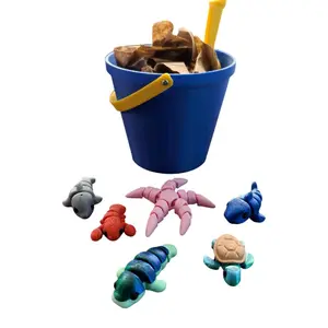 3D Printed Beach Bucket with 6 Minis - Fun For All