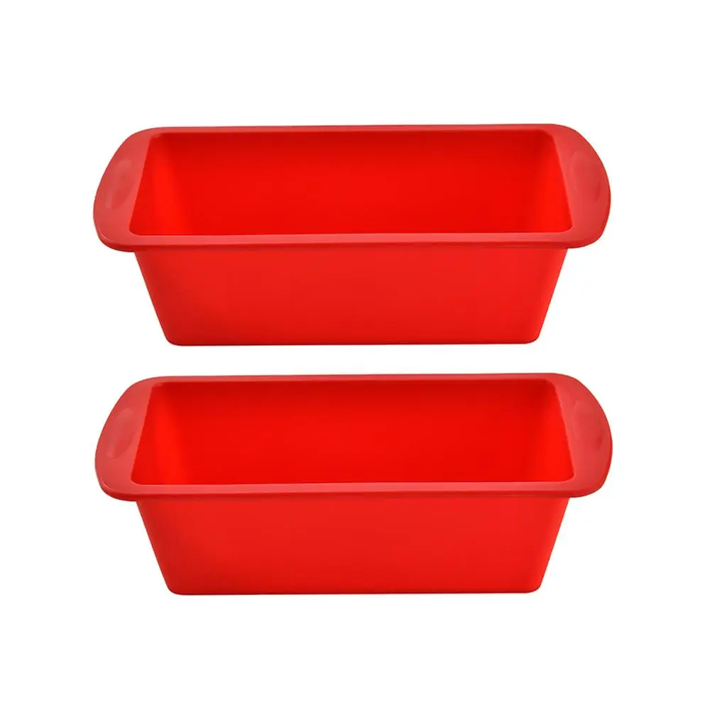 Silicone Bread Baking Mold, 2pcs/set Rectangular Bread Baking Pan, Non-stick Baking Mold, Kitchen Baking Supplies, Bakeware, Silicone Loaf Molds