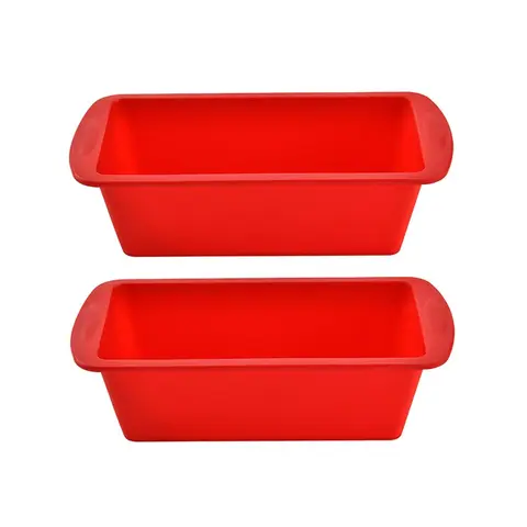 Silicone Bread Baking Mold, 2pcs/set Rectangular Bread Baking Pan, Non-stick Baking Mold, Kitchen Baking Supplies, Bakeware, Silicone Loaf Molds