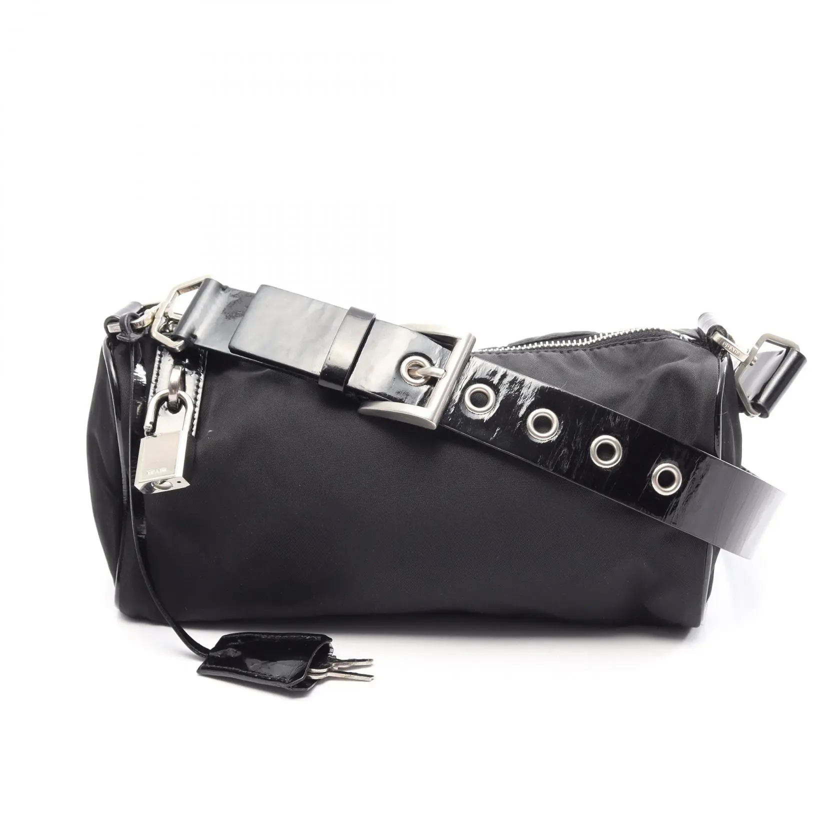 Pre-owned PRADA Nylon Shoulder Bags TESSUTO+SAFFIANO Shoulder Bag