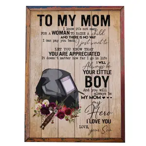 To My Mom Poster, From Son for Christmas/Mother’s Day/Birthday, Heartfelt Message Wall Art, Meaningful Decor for Mom from Loving Son