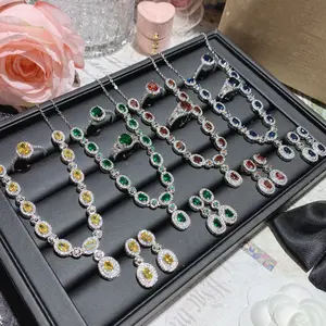 Lab-Grown Diamond Dazzling, High-End, Luxurious Pigeon-Blood Red Gemstone Necklace For Ladies, Jewelry Ring, Pendant