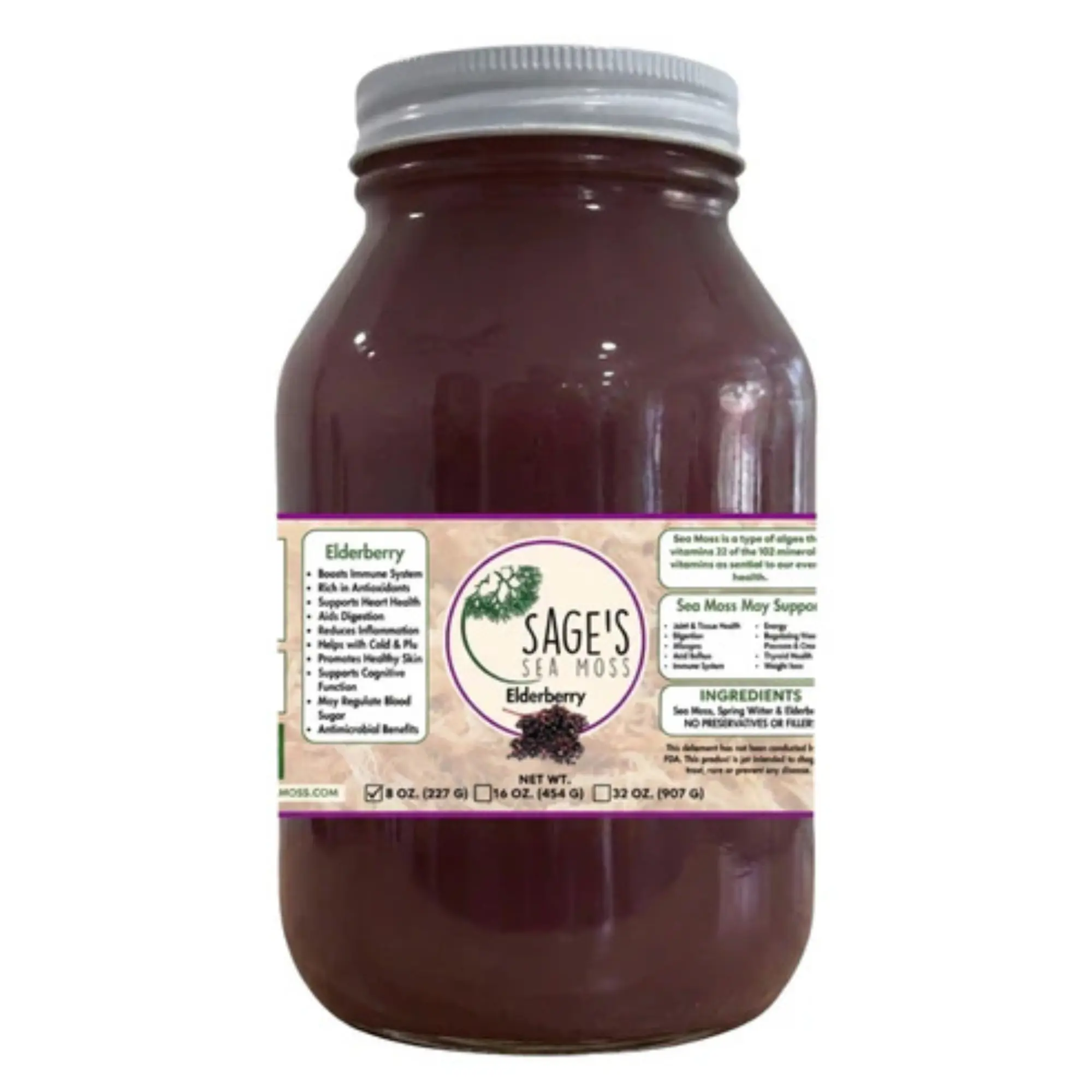 Sage's Sea Moss Elderberry Sea Moss Gel