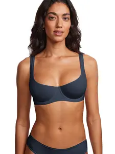 Unlined Balconette Bra Underwired Double Layer Cup Adjustable Straps Soft Stretchy Invisible Under Low Cut Tops