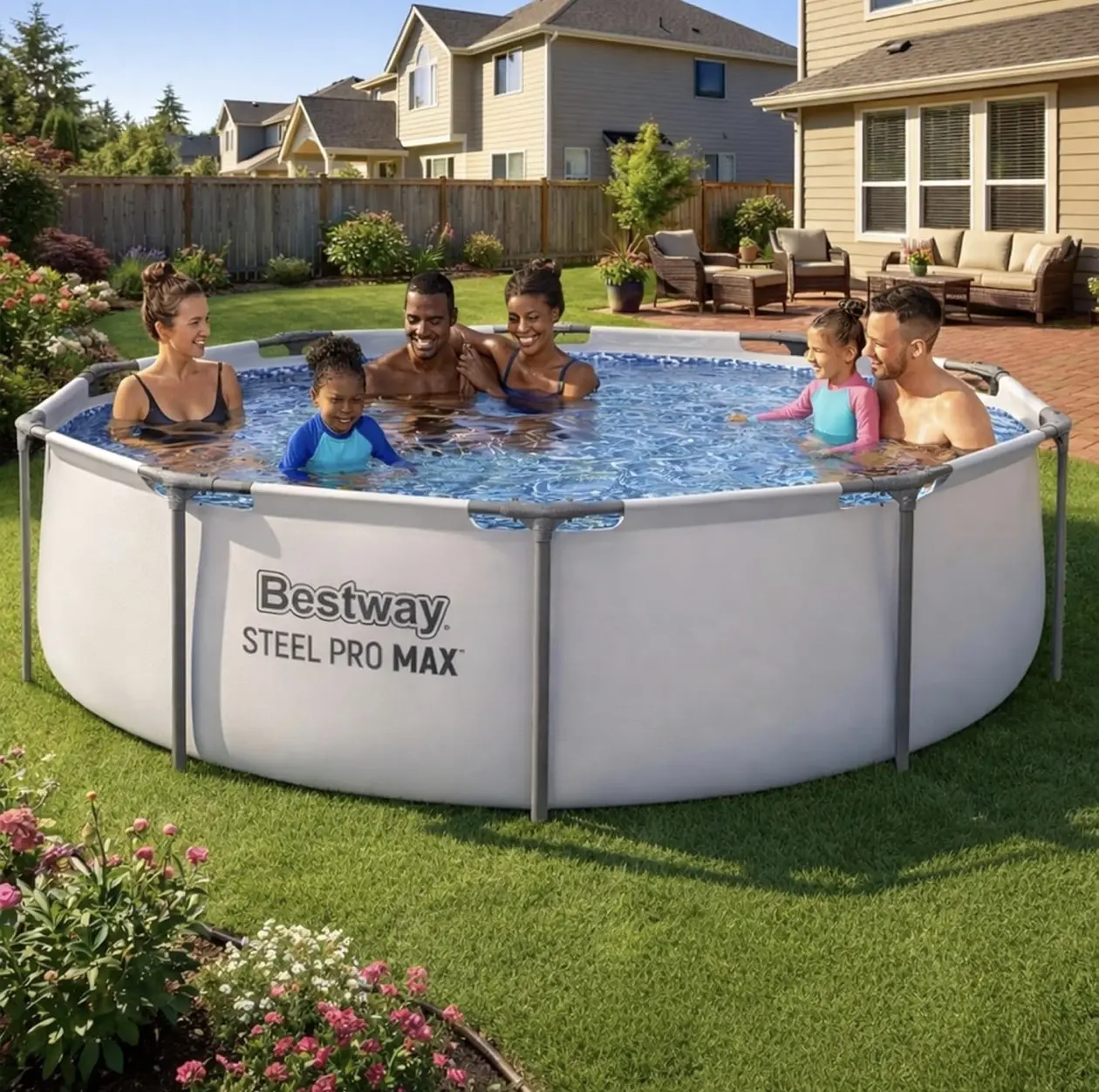Bestway Steel Pro MAX 10' x 30" Above Ground Pool,Metal Frame Outdoor Swimming Pool Set