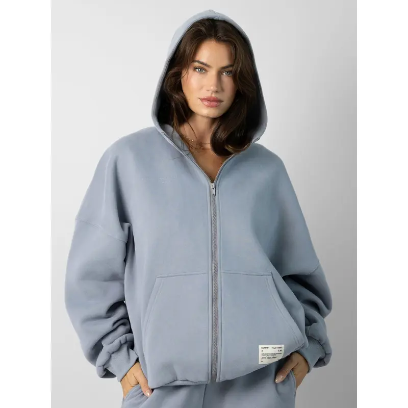 Fear of God Essentials SS25 Classic Fleece Zip-Up Hoodie