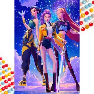 5D DIY Full Drill Round Diamond Painting - Diamond Art Kit with Starry Background, Colorful Sword, Cool Decoration, Mosaic, Canvas - DIY Wall Decor, Home Wall Art, Suitable for Halloween, Christmas, Birthday, and Anniversary Gifts Diamond Painting Kits