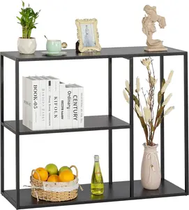 Console Table, Narrow Entryway Table, 3 Tier Metal Hallway Table, 11.8''Dx39.4''Wx31.5''H