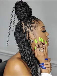 16 Inch Short Braided Wigs for Women, Gorgeous Fluffy Wigs with Baby Hair, Synthetic Braided Lace Wigs for Party, Daily Use, Synthetic Material Wigs