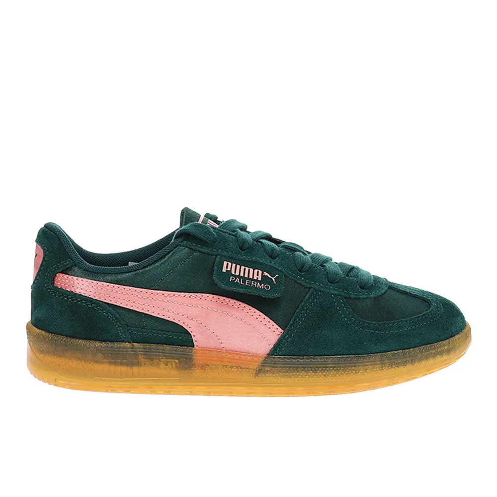 PUMA Womens Palermo Satin Lace Up Sneakers Shoes Casual - Green