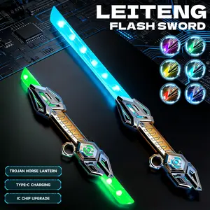 Retractable Lightsaber Toy with Colorful Lights and Cool Sound Effects, Multi-Color Lights Toy, 360° Rotating Handle, Glowing Sword Children's toys, Holiday and Birthday Gifts for Children