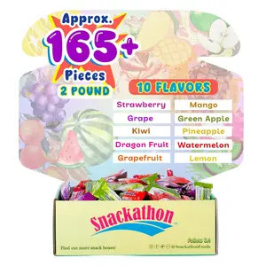 Hi Chew Fruit Chews 10 Flavors ( Strawberry, Mango, Green Apple, Grape, Kiwi, Pineapple, Dragon Fruit, Watermelon, Grapefruit, and Lemon), Bulk 165+ Pieces, 2 Pound