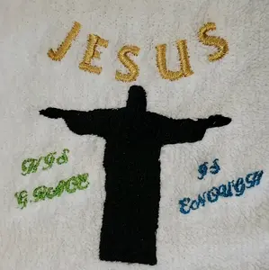 Jesus, His Grace Is Enough Custom Embroidered Design on towel