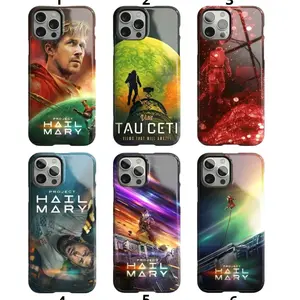 Project Haiil Marry Phone Case – Sci-Fi Space Illustration Collage – Astronaut Galaxy Art iPhone Case Compatible with iPhone X, 11, 12, 13, 14, 15, 16, 17 Series & Galaxy Series
