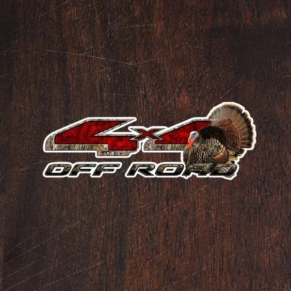 Turkey Hunting Truck Decal Sticker, Camouflage USA Hunting Vinyl, Outdoor Truck Window Decal