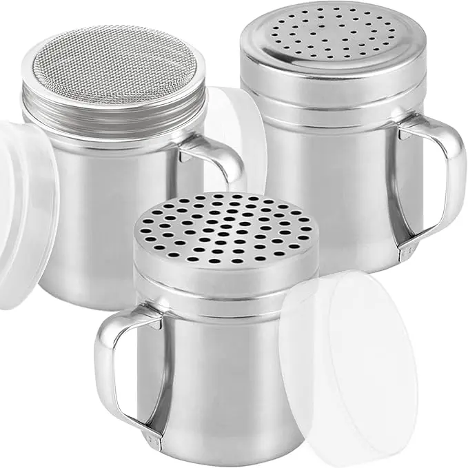 3 Pcs 10 oz Seasoning Bottle – Spice Shaker Powder Dispenser with Easy-Fill Wide Mouth, Multi-Purpose Dry Rub Container for Kitchen, Restaurant, BBQ, Baking – Clear Jar with Shaker Lid, Ideal for Salt, Pepper, Sugar, Spices, Flour, Cheese