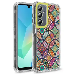 For Samsung Galaxy A16 Floral Protection Case with Crystal Clear Frame & 3-Layer Hybrid Armor Design for Enhanced Camera Access