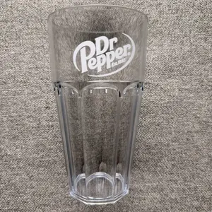 Clear Plastic Cup with Iconic Logo Design Perfect for Refreshing Drinks Ideal for Dr Pepper Lovers. Limited edition: no longer made, limited stock