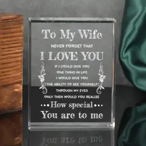 Romantic Acrylic Memorial Gift for Wife, Perfect Anniversary and Birthday Present, Valentine's Day Gift, Ideal for Special Occasions, Acrylic Desktop Decoration, Acrylic Plaque Sign