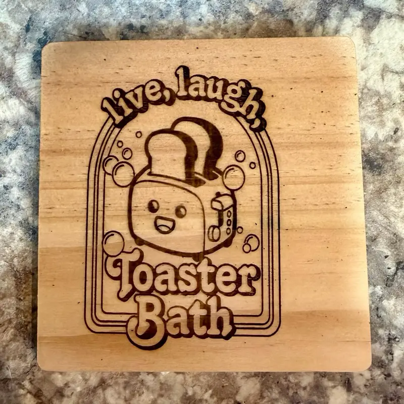 Humorous Live Laugh Coaster Set of 4