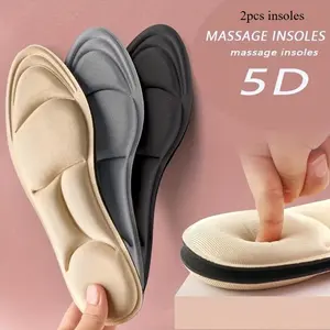 2pcs 5D Insoles Adjustable Wear-resistant Insoles/ Women's Breathable Running Sports Insoles Arch Support Plantar Fasciitis Insoles Memory Foam Sole 27cm*9cm/10.2in*3.54in