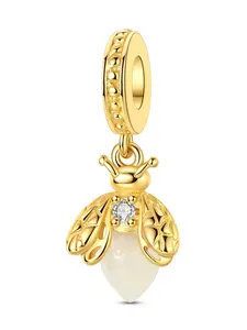 Animal Series Firefly Pendant Necklace, Jewelry Making Accessories, DIY Jewelry Decoration, Casual Style Fall & Winter Fashion Charm