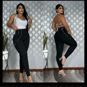 Leggins cadena negro