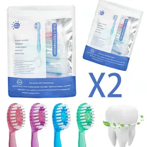 Instant Fresh Breath Anywhere – 5-in-1 Mini Toothbrush Set with Toothpaste, Floss, Tongue Scraper & Toothpick. 26 Individually Wrapped Disposable Toothbrushes, Compact Oral Hygiene Essentials for Travel, Work & Business Trips