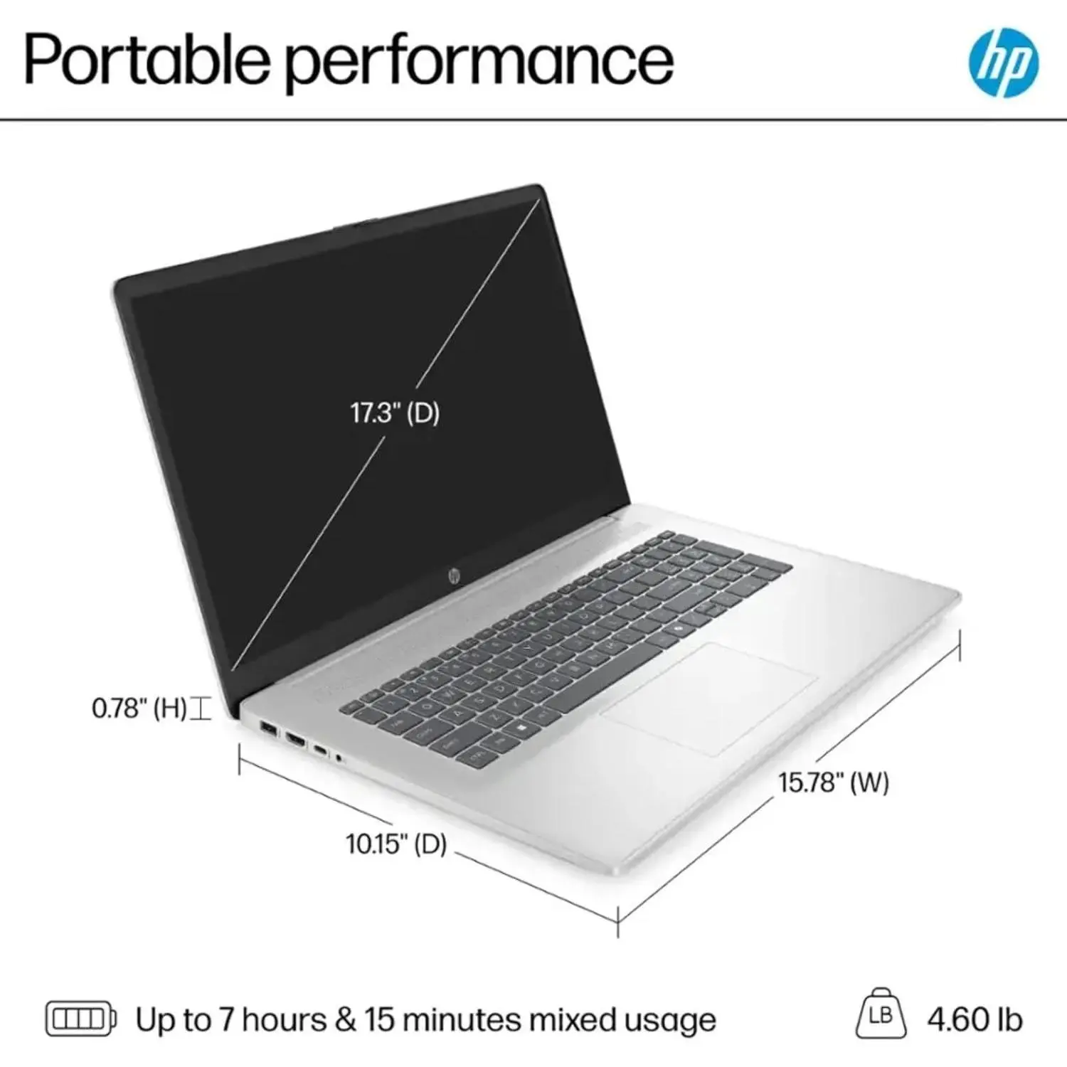 HP 17.3'' Laptop for Business & Student - Intel 8-Core i3-N305(Beat i5 ...