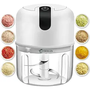 250ml Electric Garlic Chopper, Mini Portable Vegetable Chopper, Garlic Grinder Masher, Onion Chopper, Vegetable Blender, Suitable for Ginger, Chili, Fruit, Meat, etc.Wireless Food Processor