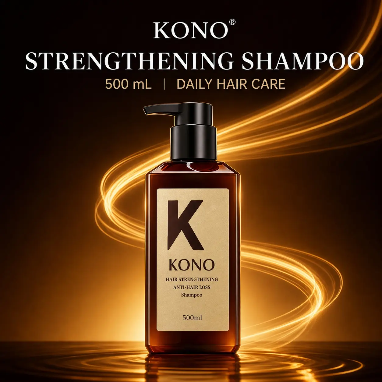 KONO Strengthening Shampoo for Thin-Looking, Weak Hair, Volumizing and Oil Control, 16.9 fl oz (500 mL)
