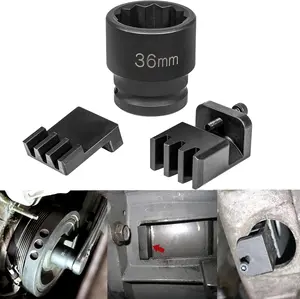 22100 Flywheel Locking Tool with 36mm 3/4" Drive Harmonic Balancer Socket for 6.6L Duramax Engine