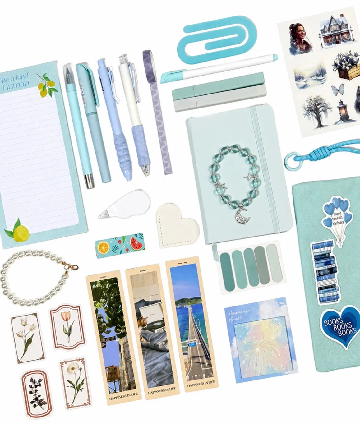 Ocean Breeze Bookish Bundle – Updated Blue Aesthetic Stationery & Reading Accessories