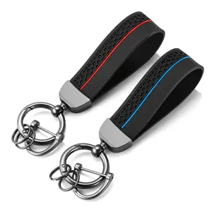 1PC Simple Silicone Keychain, Women Men Car Key Ring Chain Holder Key Strap, Waist Wallet Keyring Business Party, Keychain Parking Key Accessories, Keychain For Bags