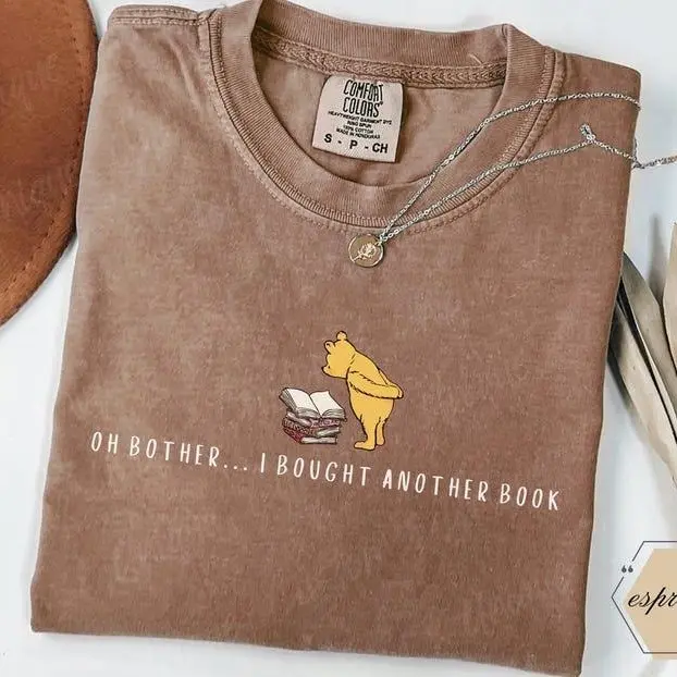 Comfort Colors Funny Book Bear T-shirts, Book Lover Gifts Shirt, Animal Cute Reading Tshirt Gift For Her