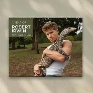 Robert Irwin 2026 Wall Calendar, Celebrity Fan Planner, Animal Lover Wall Calendar, Celebrity Crush Merch, Funny Holiday Gift for Her