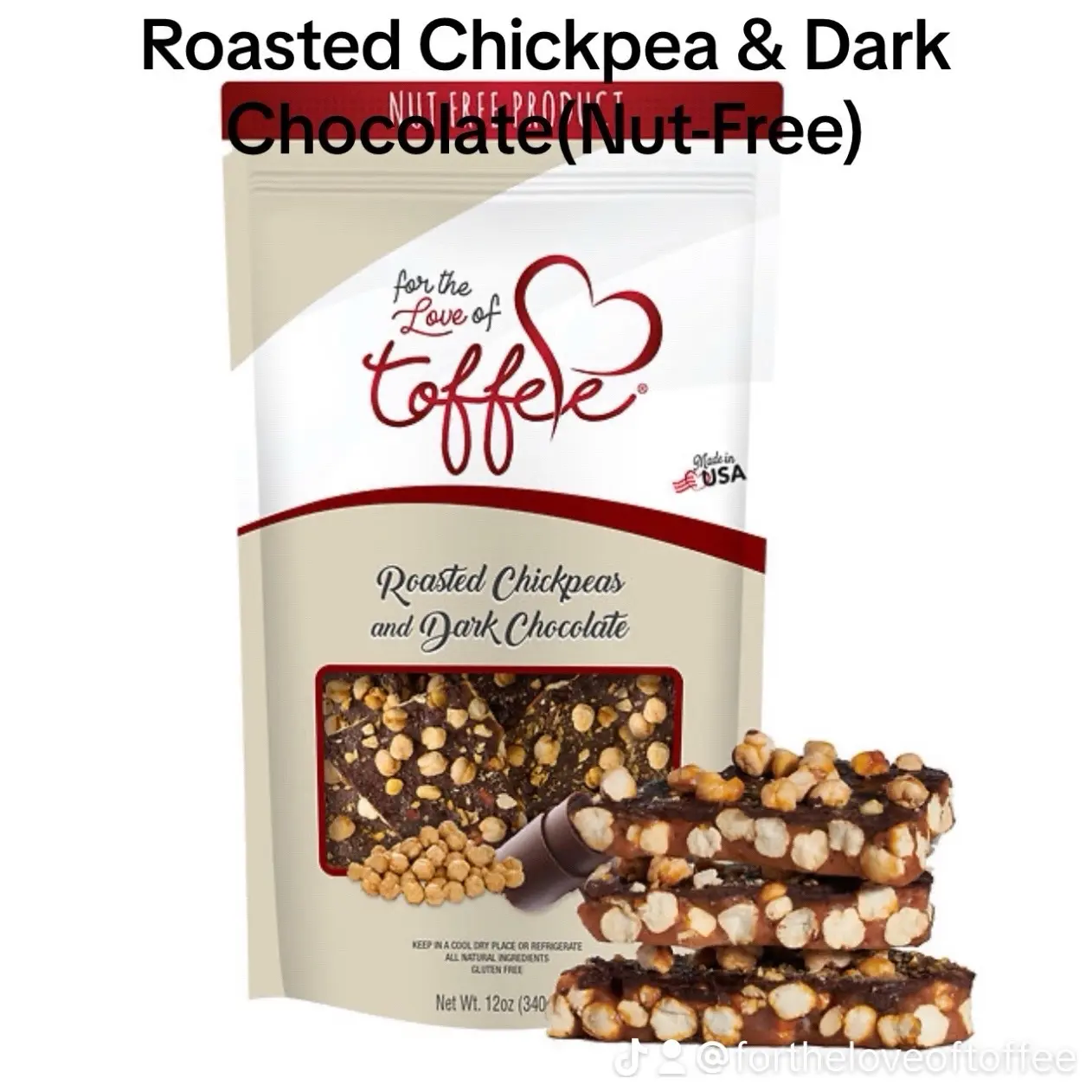 For the Love of Toffee Roasted Chickpeas and Dark Chocolate Toffee