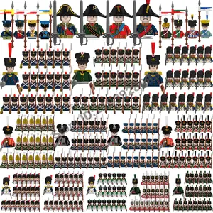 Medieval Napoleonic War Military Building Blocks Imperial Governor General Official French British Russia Marshal Soldiers Brick
