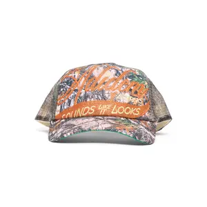 Adidem Asterisks Cursive Trucker Hat (Camo)