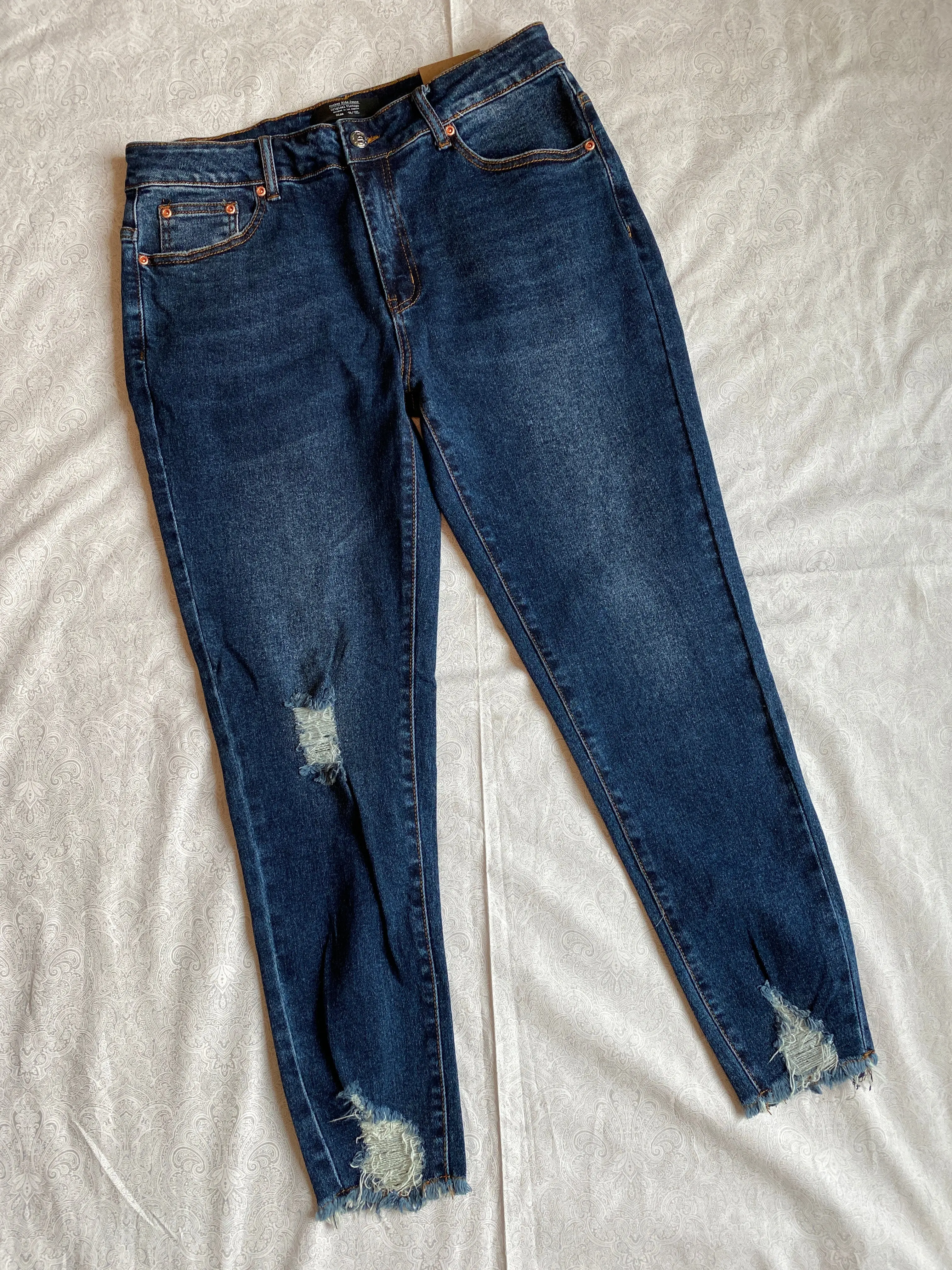 Monkey Ride Distressed Bamboo Jeans - Curvy