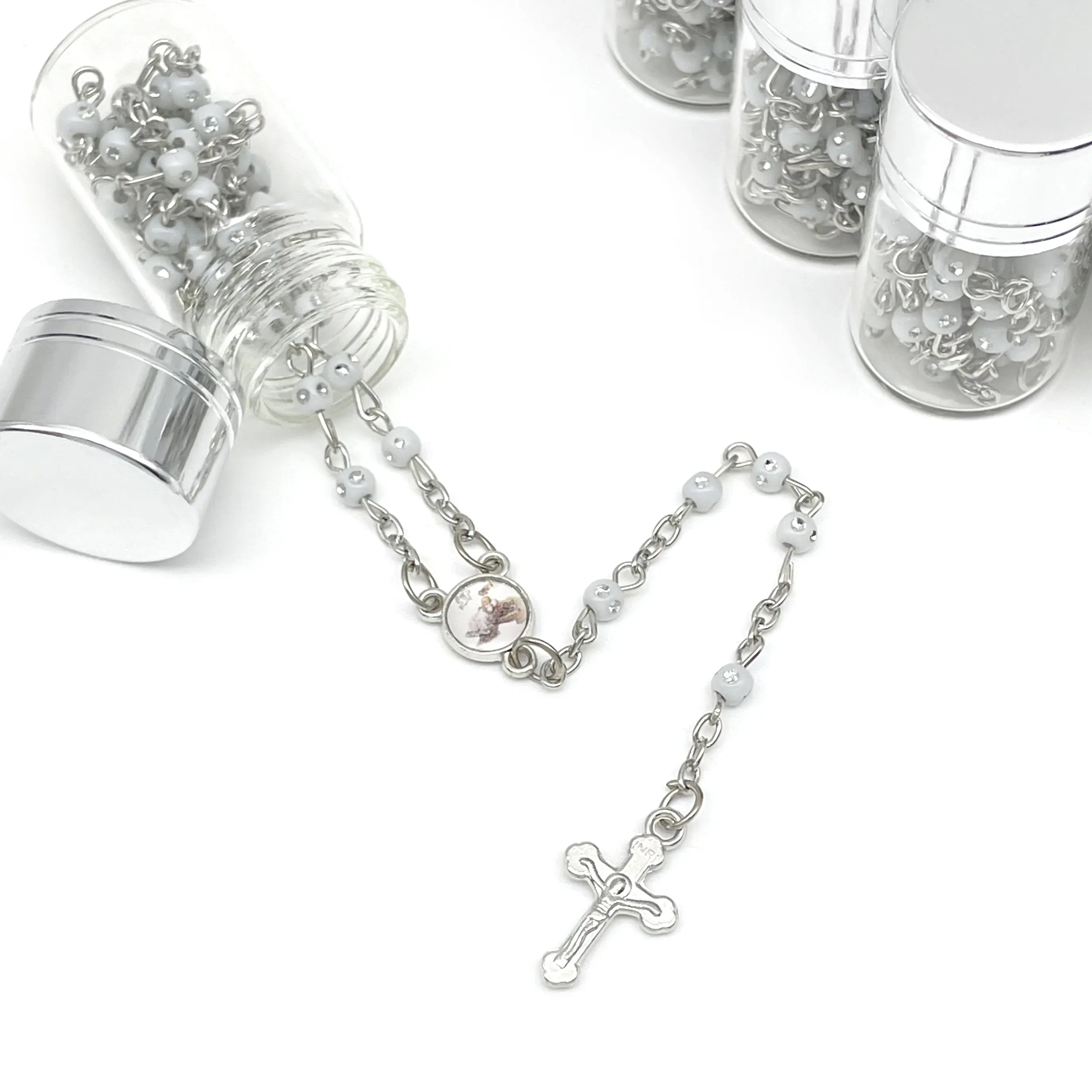 Baby Baptism Rosary with Mini Crystals
